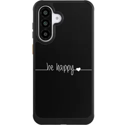 Nivocase Hülle für Samsung Galaxy A56 5G Handyhülle NIVOcore Case Schwarz Glück Sprüche Statement (Samsung Galaxy A56 5G), Smartphone Hülle, Schwarz