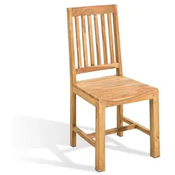2er-Set WOLFMÖBEL Stuhl Yoga 6565 Holz Braun Sheesham