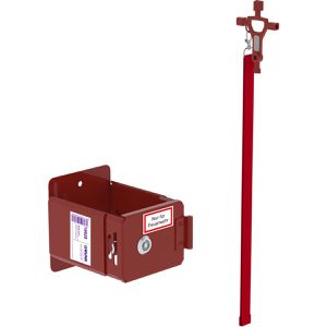 MUNK Leitersicherung 19828, Diebstahlsicherung, abschließbar mit Master-Key, aus Metall, für Feuerwehr
