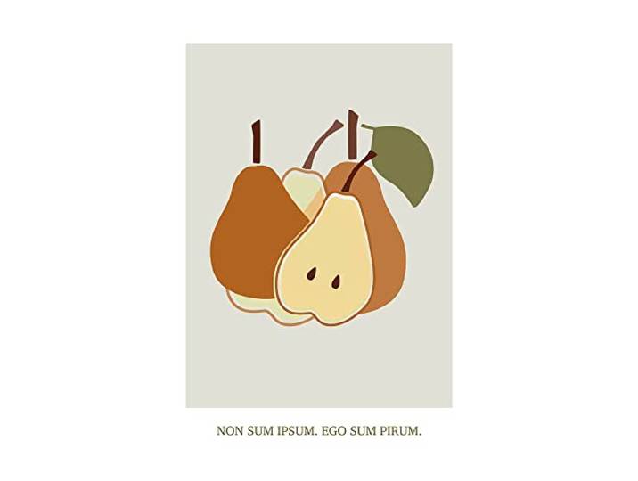 Komar Wandbild - Cultivated Pears - Größe: 50 x 70 cm - Poster, Kunstdruck, Dekoration, Wohnzimmer, Schlafzimmer