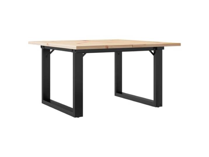 vidaXL Couchtisch O-Gestell 60x60x40cm Massivholz Kiefer und Stahl