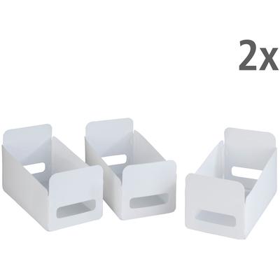 Organizer WENKO "Universal", weiß, B:15cm H:18cm T:30cm, Polypropylen, Aufbewahrungsboxen, Aufbewahrungsboxen für Küche und Haushalt, faltbar, Kunststoff