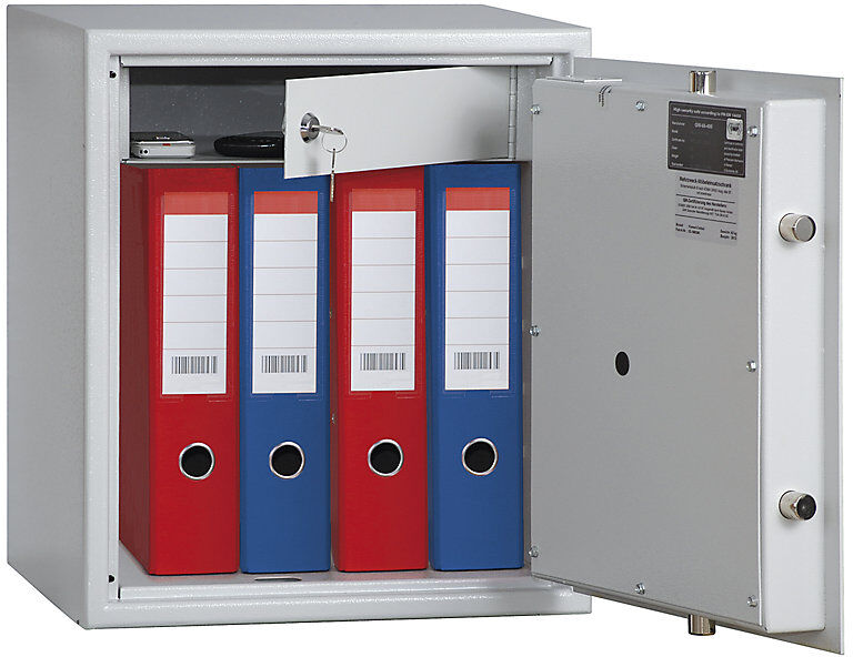 kaiserkraft Möbeleinsatztresor mit Innentresor, VDMA B, S2, HxBxT 457 x 395 x 382 mm, mit Waffenhalter