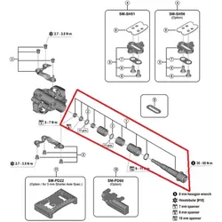 Shimano, Zubehör Schaltung + Antrieb