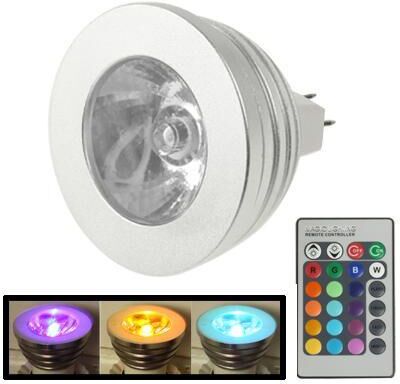 Inspired Deals RGB LED Light Bulb With Remote 3W 16 Colors Mood Lighting RGB LED Light Bulb With Remote 3W 16 Colors Mood Lighting