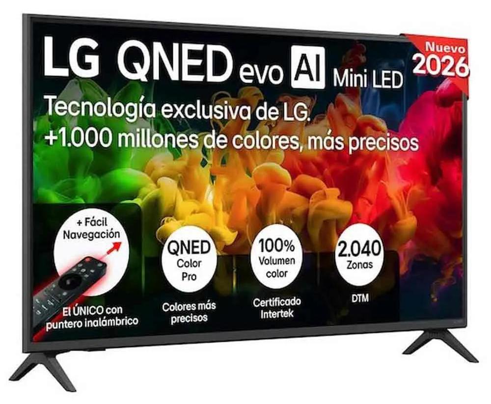 LG QNED evo AI MiniLED 43QNED81B6C.AEU, 109,2 cm (43"), 3840 x 2160 Pixel, QNED MiniLED, Smart-TV, WLAN, Schwarz