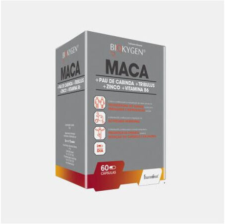 BIOKYGEN MACA PAU CABINDA TRIBULUS ZINCO 60 CAPS