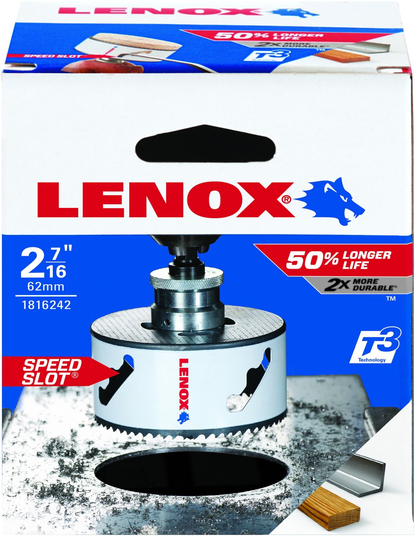 LENOX Bi-Metall Lochsäge T3 Speed Slot 62mm (1816242)