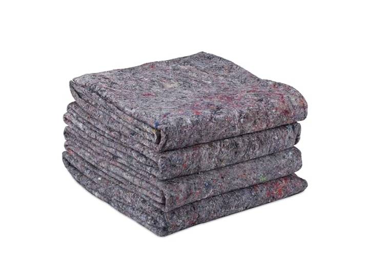 Relaxdays Couvertures de déménagement\, Lot de 4\, Housses en Non-tissé\, 150x200 cm\, bâche de Protection Peinture\, Grises