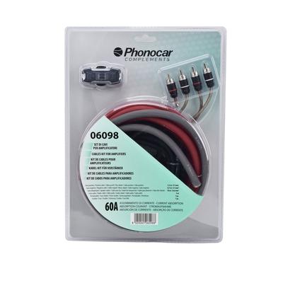 PHONOCAR Kabel, Cinch Kabel-Set für Verstärker 21mm² 60 Amp. 06098