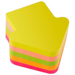 D.RECT Haftnotizen Super Sticky Notes Pfeil, 110513 , neon, 70 x 70mm, selbstklebend, 400 Blatt