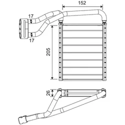 Wärmetauscher Innenraumheizung VALEO 811690 für Ford Tourneo Custom V362