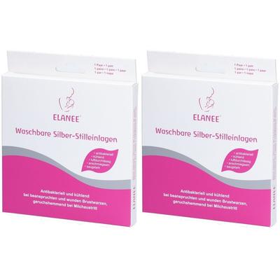 Elanee Stilleinlagen Silber waschbar 2x 2x2 St