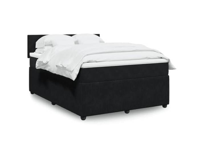 RJPLMFV Lattenrost mit Matratze, Schwarz, 140 x 190 cm, Velours Individuelle Taschenfedern, abnehmbarer Bezug, waschbar, individuelle Unterstützung, atmungsaktiver Komfort