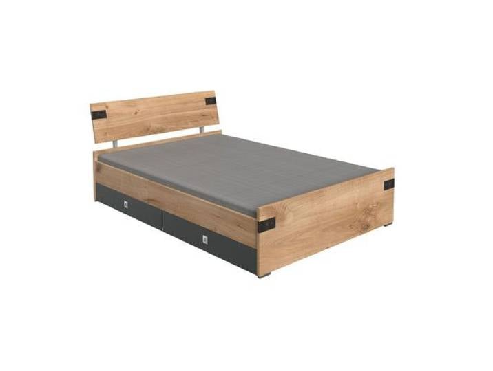 Bett Nolan Eiche Dekor 140x200cm industrial
