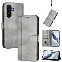 Cover-Discount Retro Look Etui im Vintage Design (Samsung Galaxy A57), Smartphone Hülle, Grau