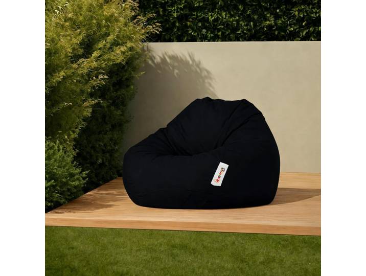 Pouf poire XXL imperméable pour jardin ARTA - Noir