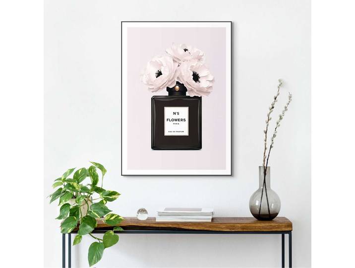 Bild mit Rahmen REINDERS Beauty Bottle , rosa (farbe bild(er): rosa), B:50cm H:70cm T:1,6cm, Holzwerkstoff, Bilder, Bild mit Rahmen
