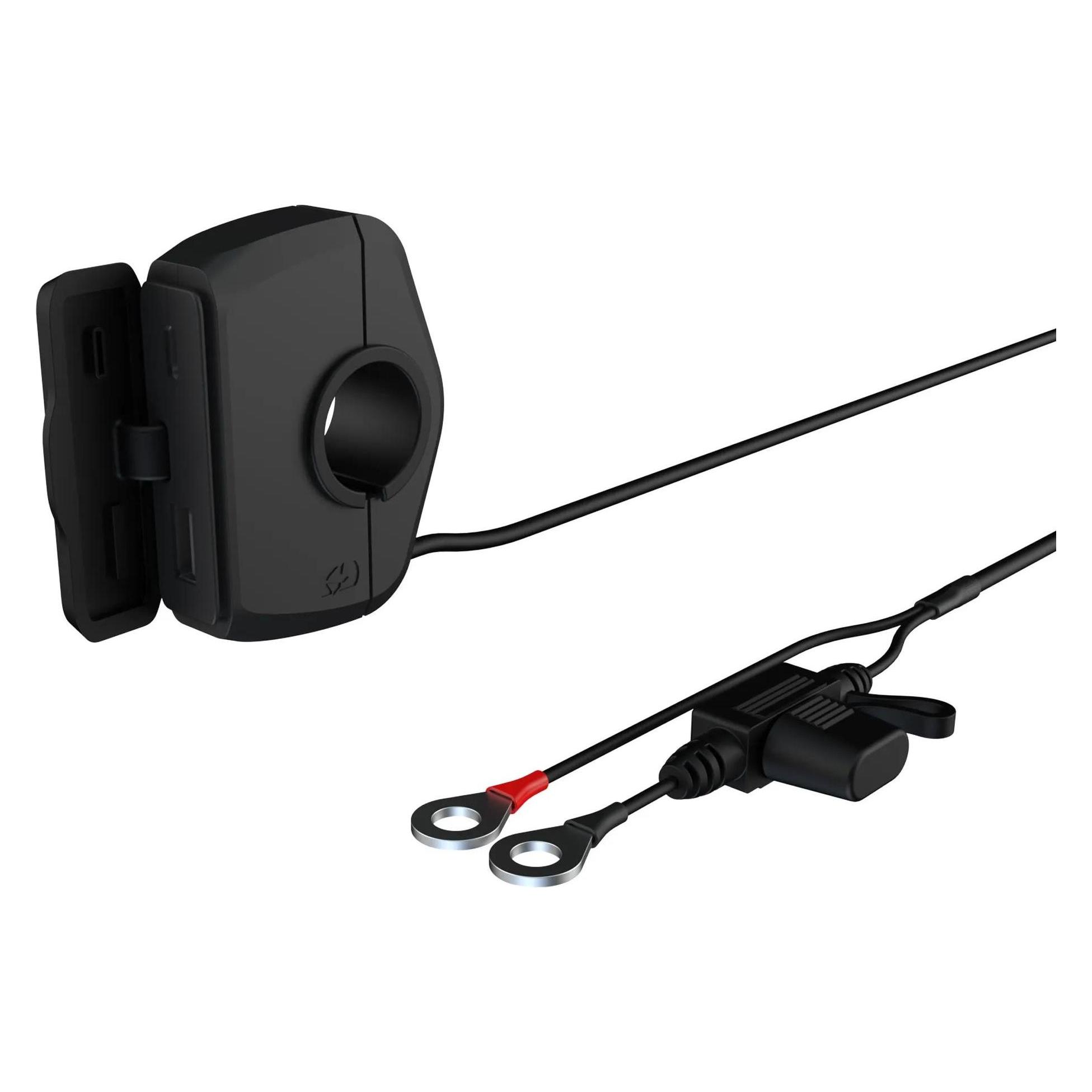 Oxford Slimline USB Typ-A & Type-C 3.0 AMP Charging Kit EL118 Motorcycle Mobile Phone, SatNav, Table (EL118)