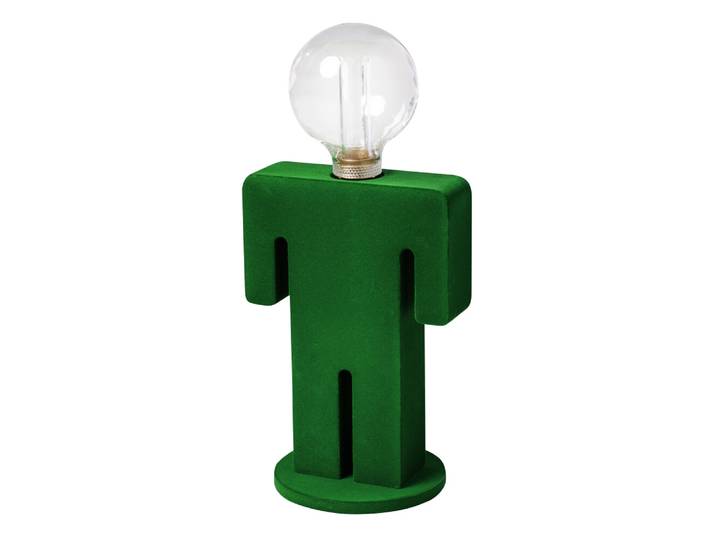 Houten tafellamp Adam Velvet groen ETH - 05-TL3288-33