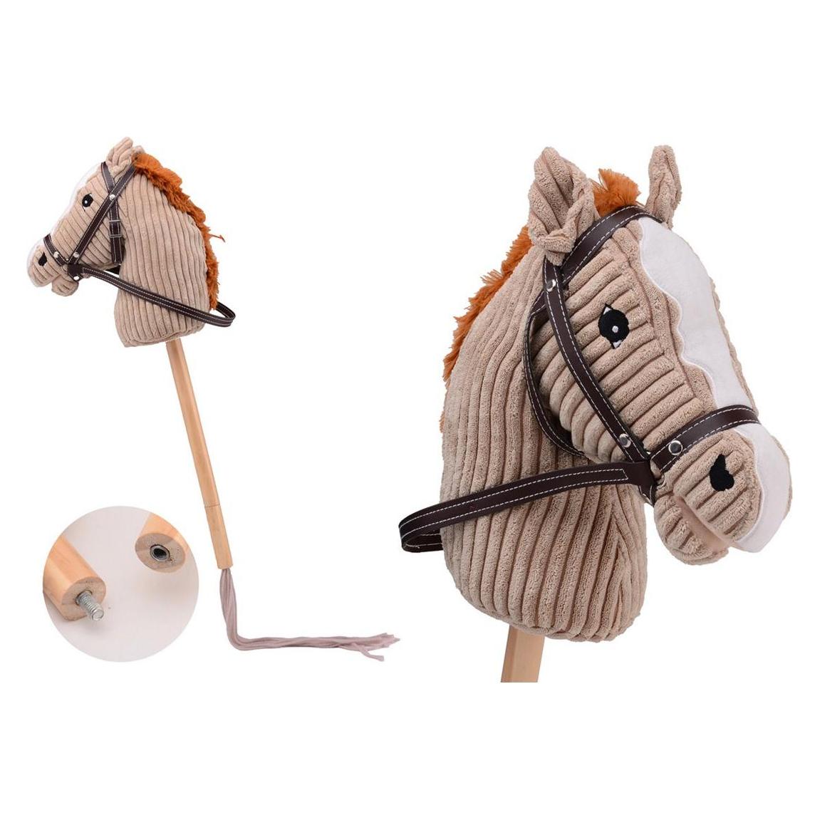 Johntoy Steckenpferd mit Sound und kurzem Stock 80cm braun (22300)