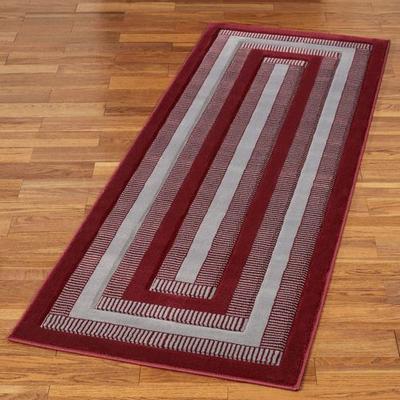 United "Park Place Rug Runner Burgundy 2'7"" x 7'4"", 2'7"" x 7'4"", Burgundy"