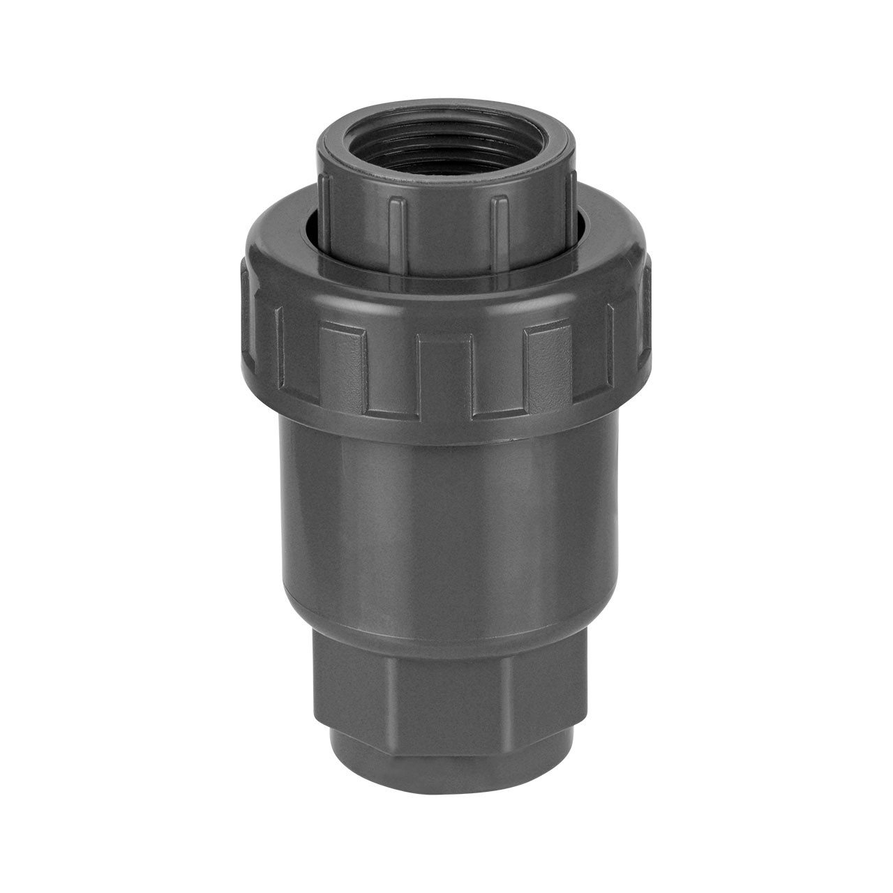 REKUBIK PVC-U Rückschlagventil Überwurfmutter 2x Innengewinde 2" IG x 2" IG 1360063