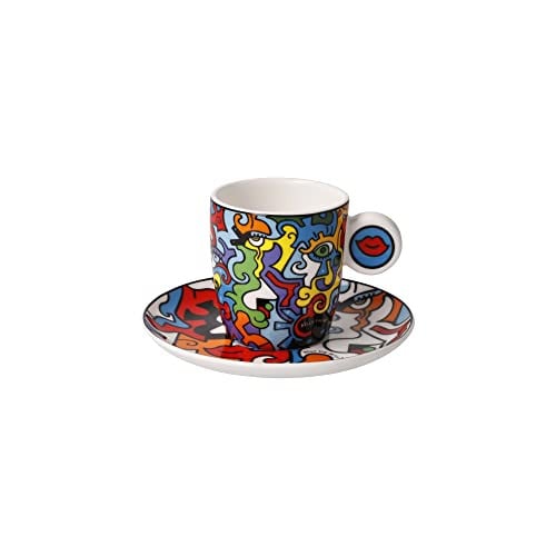 Goebel Espressokopje Billy the Artist Evolution of Love II, Fijn Porselein, Kleurrijk, 100 ml