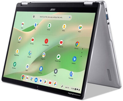 Acer Chromebook Spin 314 CP314-2HN-C41C Intel® N N100 35,6 cm (14'') Touch screen WUXGA 8 GB LPDDR5-SDRAM 128 GB eMMC Wi-Fi 6E (802.11ax) ChromeOS Argent