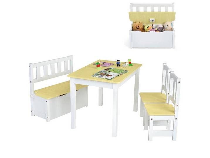 KINDERSITZGRUPPE mit Stauraum natur(4-tlg)