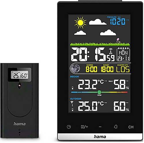 Hama Jamaika 00222239 Funk-Wetterstation Anzahl Sensoren max. 3