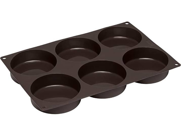 Backform LURCH Burger Buns M, Braun , braun, Ø:8,5cm, Silikon, Küchenformen, Backform