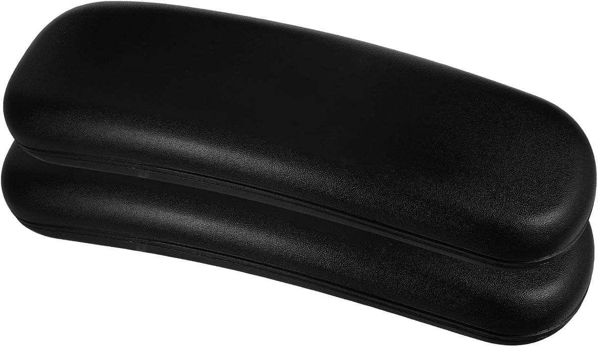 Zwarte universeel compatibele armleuning kussens voor stoelhoezen - 24,5 cm