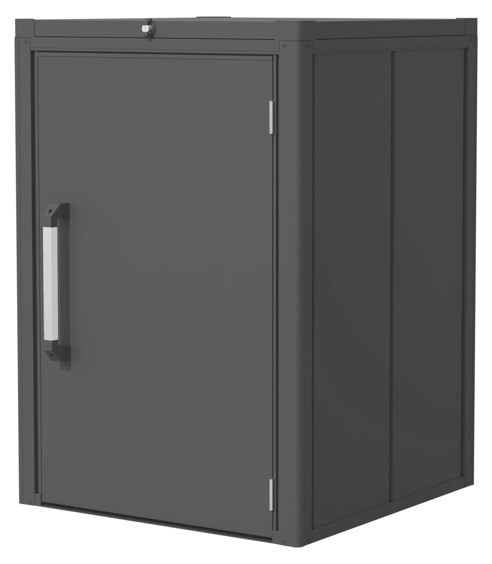 GFP Primeyard Mülltonnenbox 84x84x120 cm Mülltonnenverkleidung Müllbox Metall anthrazit