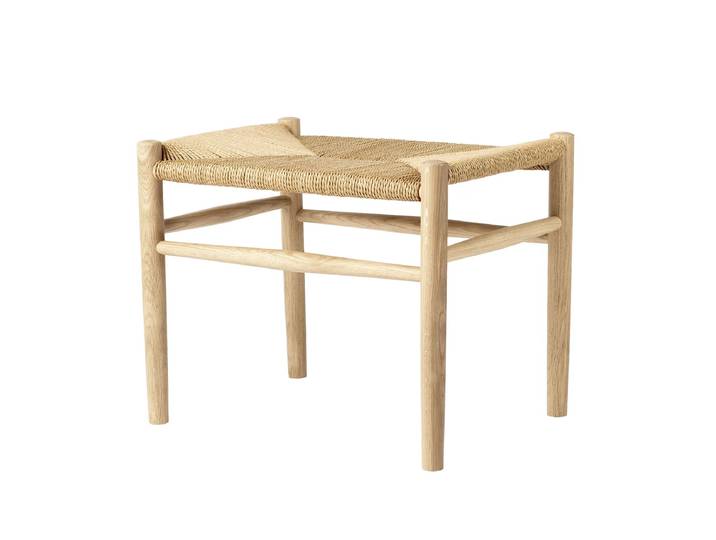 FDB Møbler - J83 Hocker, Buche geseift / Naturgeflecht (Special Edition)