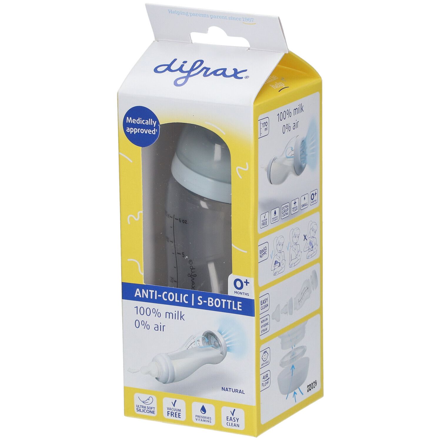 Difrax S-Fles Natural Ice 170 ml Babyflasche