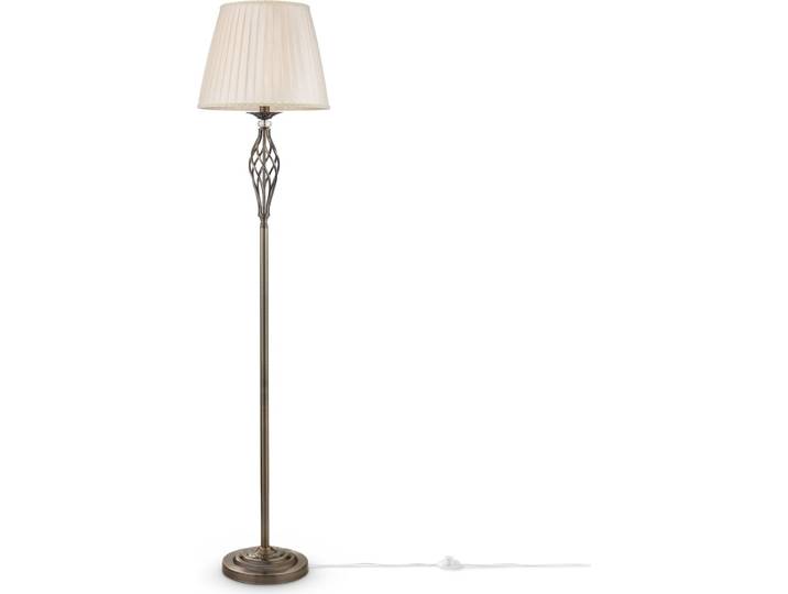 Lampadaire\, métal\, laiton beige\, E14\, H 165cm