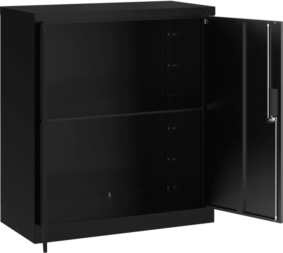 vidaXL Classeur noir 79x40x90 cm acier