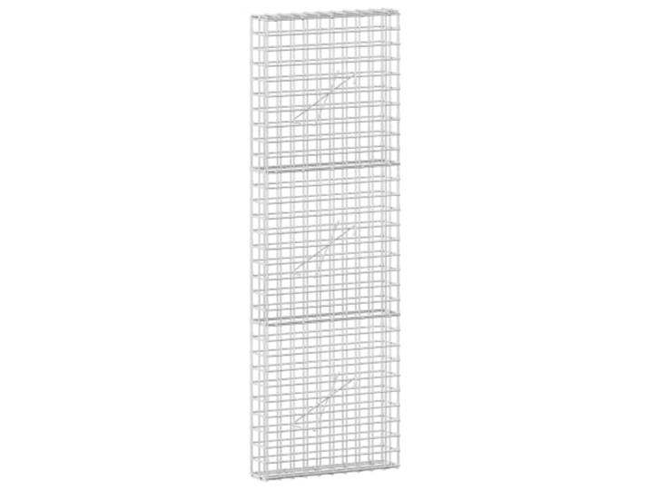 Gabion aus verzinktem Stahl, 50 x 10 x 150 cm, Maschenweite: 5 x 5 cm Verzinkter Stahl, Maschenweite 5 x 5 cm, Draht 5 mm, Haken und Clips, Verwendung im Außenbereich, Garten, Terrasse, Mauer
