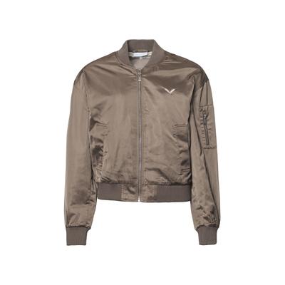 Bomberjacke KLEINIGKEIT "Kleinigkeit La Bomba Jacket", Damen, Gr. S, braun, 100% Polyester, unifarben, normal, amerikanischer Ausschnitt, Jacken Bomberjacke