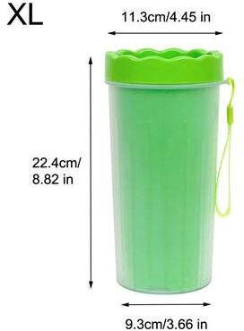 Uplift Essentials Pet Paw Cleaning Cup With Soft Silicone Brush green Xl