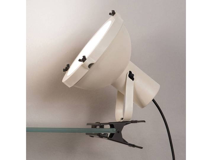 Nemo Klemmleuchte Projecteur 165, creme / amber, für Wohn- / Esszimmer, Aluminium, Industrielles Design, Klemmleuchte