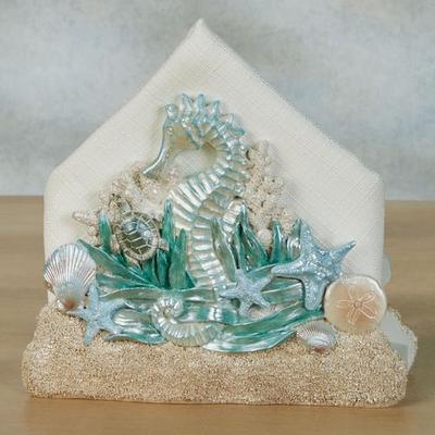 Touch of Class Seahorse Napkin Holder Multi Cool , Multi Cool