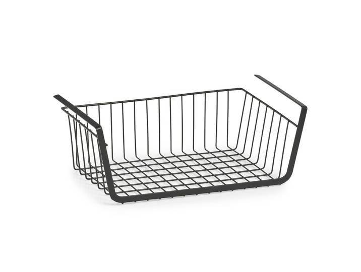 Einhängekorb ZELLER PRESENT, schwarz, B:41cm H:15cm T:26cm, Metall, Aufbewahrungsboxen, Einhängekorb, vielseitig einsetzbar