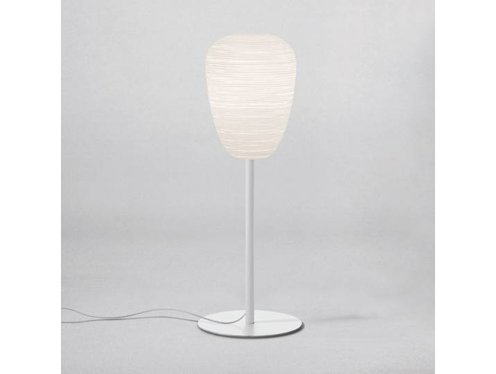 Foscarini Designer Tischlampe Rituals, dimmbar, weiß / opal, für Wohn- / Esszimmer, Glas, Design
