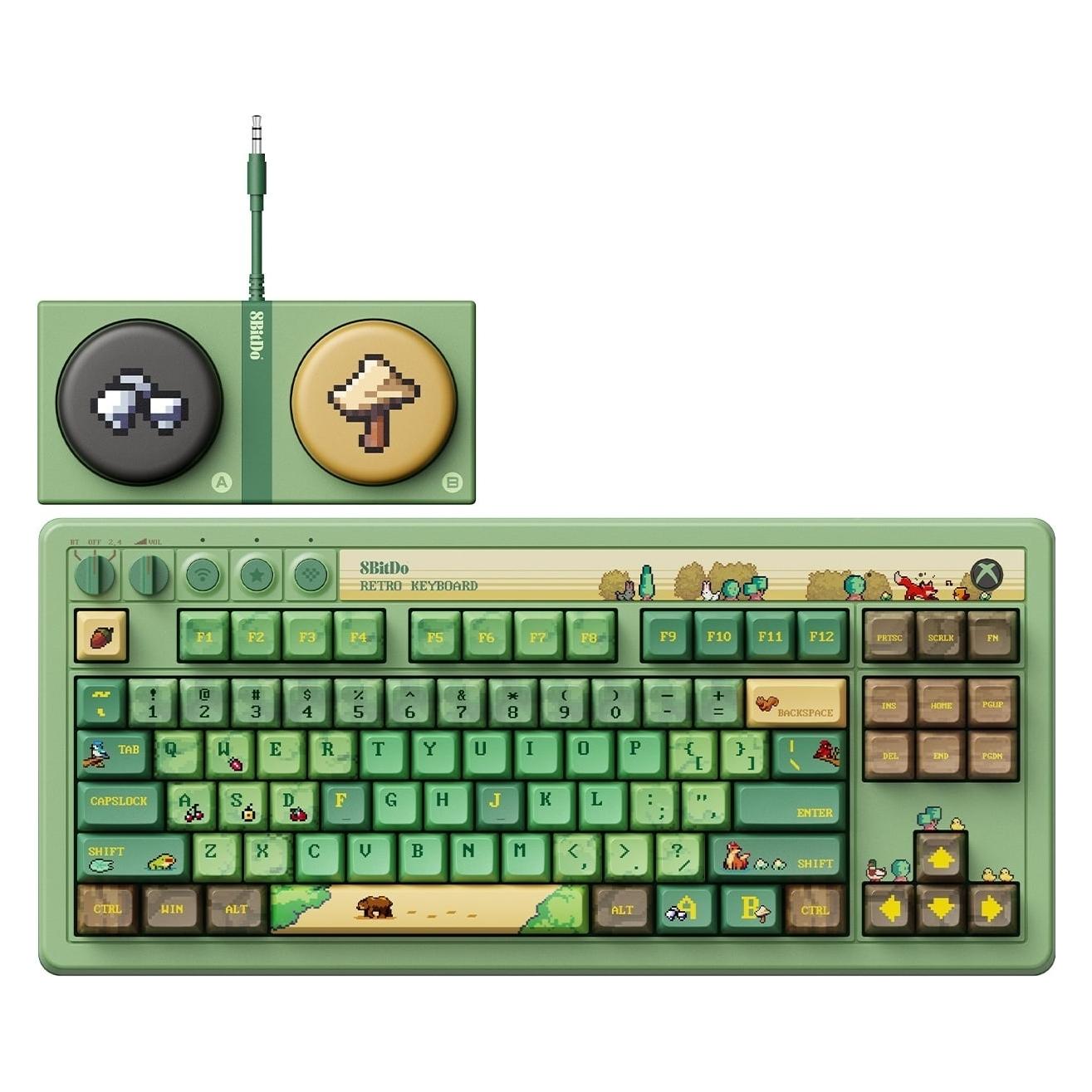 8bitdo - Mechanical Keyboard Xbox Forest Edition - Green (US, Kabelgebunden, Kabellos) (RET00943)