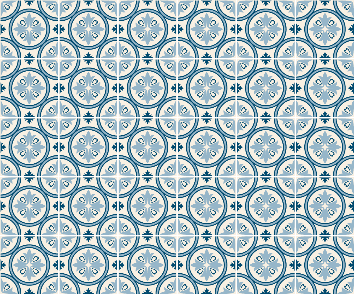 Ambiance-sticker 30 stickers carrelages azulejos Cruz