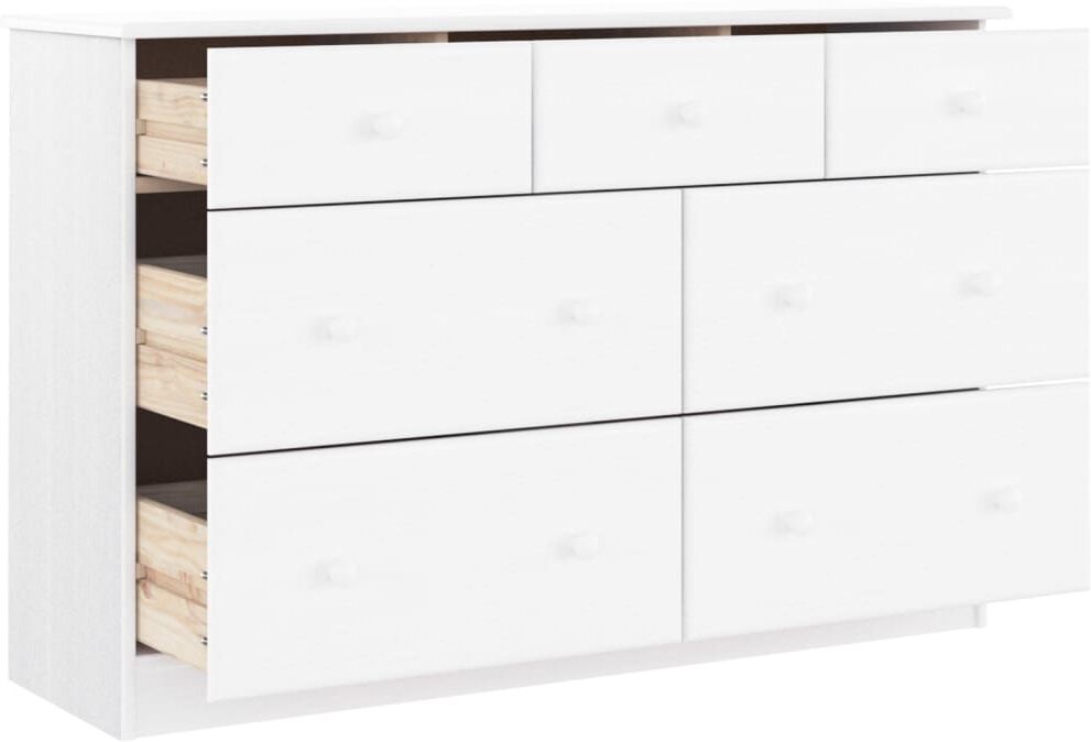 vidaXL Commode ALTA blanc 112x35x73 cm bois massif de pin