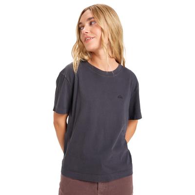 T-Shirt QUIKSILVER "Essential", Damen, Gr. XL, grau (tarmac), Obermaterial: 100% Baumwolle., Shirts T-Shirt