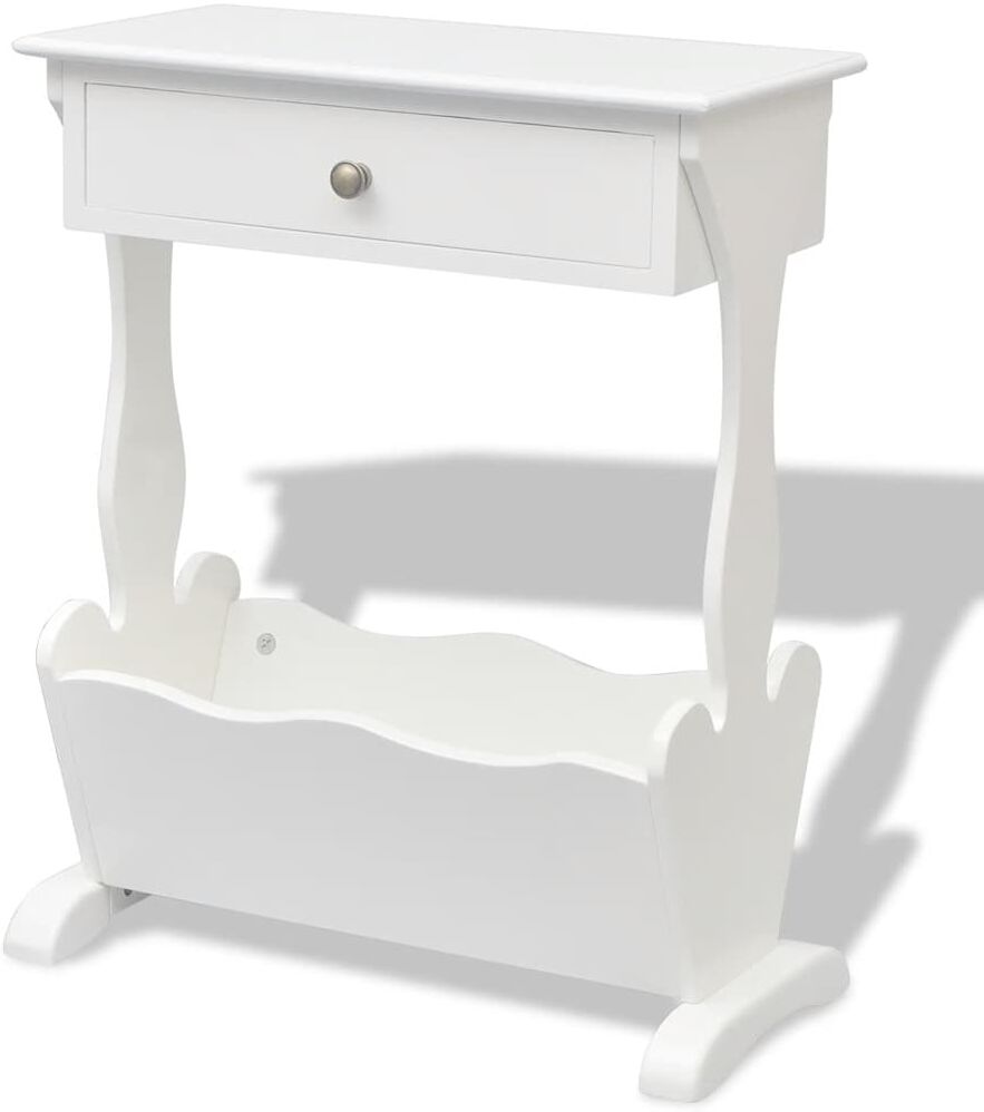 vidaXL Porte-revues Melrose Blanc